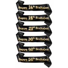 完美的生日礼物 - 闪亮金箔腰带，适合 16、18、21、30、40、50、60 岁 - 派对装饰 - 彩色 - 查看 1