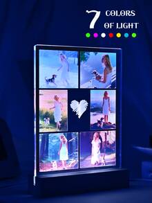 Đèn ngủ acrylic in ảnh theo yêu cầu, cá nhân hóa với ảnh in, thích hợp làm quà tặng cho bạn bè, gia đình, kỷ niệm, trang trí nhà cửa, quà tặng kỷ niệm các loại. 1 chiếc đa chức năng, trang trí, tái sử dụng, tinh tế, phong cách, dễ thương, chất lượng cao, nhiều màu sắc, hiện đại, độc đáo. Quà tặng lý tưởng cho anh ấy, cô ấy, ngày của cha, đám cưới, tân gia, phòng khách, tình yêu vĩnh cửu. - 6 hình + hình trái tim - Xem 10