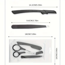 3 Stücke Edelstahl Augenbrauen Trimm-Scheren mit Wimpernkamm, schwarze Schönheitstools, praktisch und schnell für Augenbrauen Trimmen, geeignet für Männer und Frauen, klein und zum Mitnehmen geeignet, das beste Tool zum Augenbrauen Trimmen