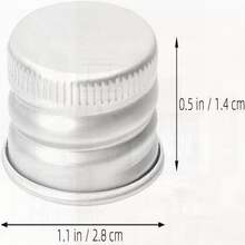 50Pcs 28Mm Aluminum Screw Caps - Leak-Proof Airtight - Ideal For Travel/Home Storage - For Reusable Canning Jars & Milk Bottles