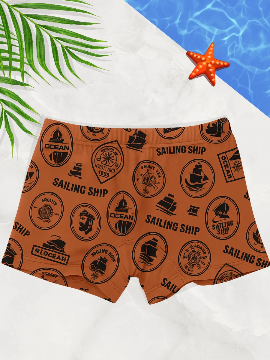 Lavin Basic Kids' Swim Trunks, UV Protection, Quick Dry, Sizes 4 To 16 - Fondo marrón - Ver 1