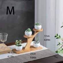 1pc Minimalist High-End Home Desktop Organizer Rack, Thick Desktop Shelf, Balcony Succulent Holder, Creative Branch Design, Multi-Layer Small Flower Stand, Decor For Potted Plants, Suitable For Windowsill, Living Room, Office