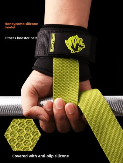 2pcs Wrist Wraps, Adjustable Wrist Support, Suitable For Pull-Ups, Deadlifts, Barbell Training, Gym Strength Training Accessories, Stabilize Wrist Support, Lifting Straps