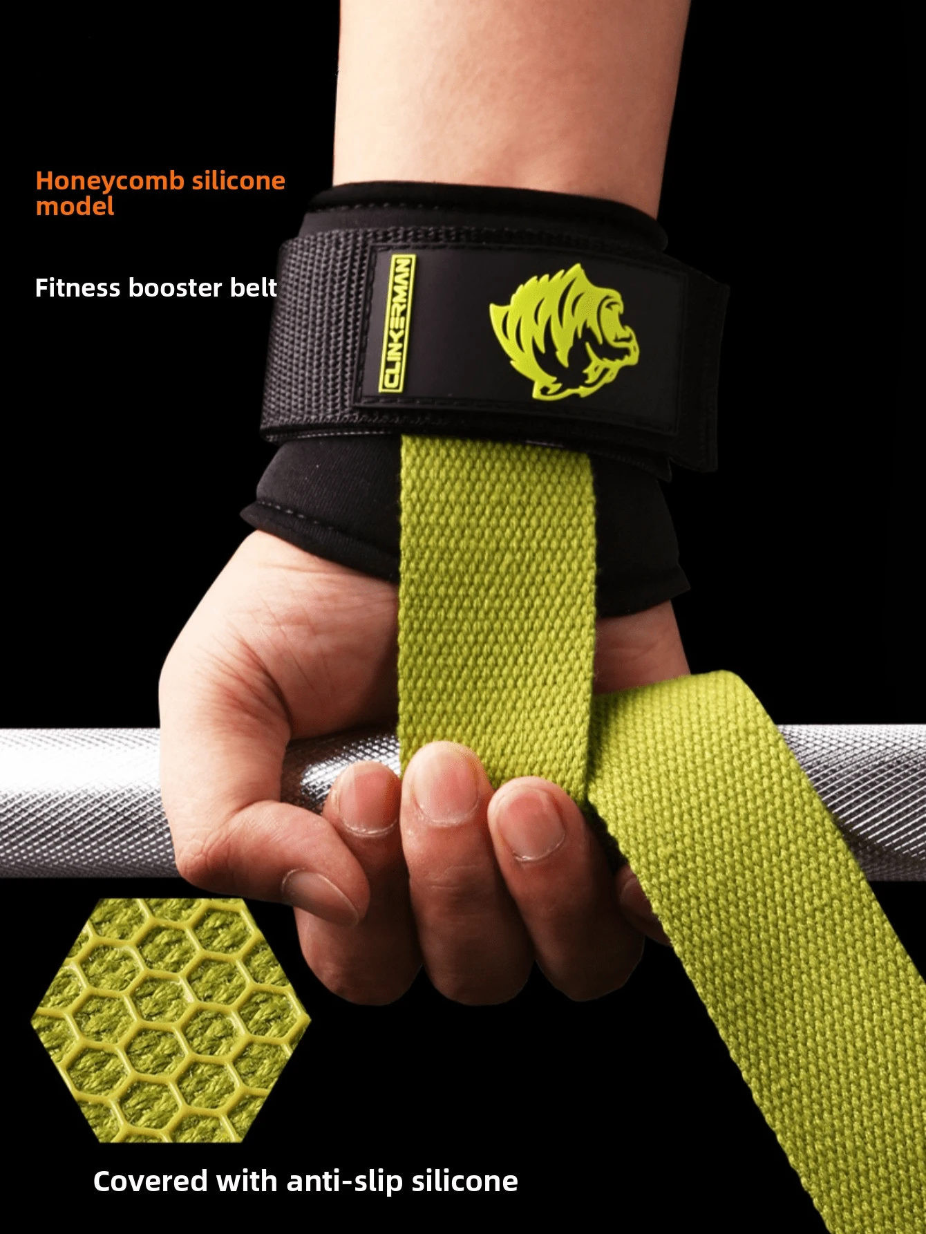 2条装可调节腕带，力量训练护腕，适用于引体向上、硬拉、杠铃训练、健身房力量训练配件、稳定腕部支撑、阻力带 - 彩色 - 查看 1