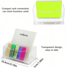 Transparent Acrylic Business Card Holder Business Card Holder, Suitable For 80 Business Cards, Desktop Accessories, Office Display
