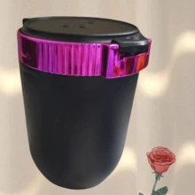 1 Pcs Car Ashtray With Lid,Portable Ashtray For Car,Mini Car Trash Can,Detachable Stainless Steel Smokeless Cylinder Cup Holder Ash Tray , Windproof For Outdoor Travel--Home Use Car Ashtray - Purple - View 3
