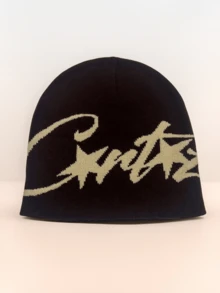 Handmade Punk Rock Motorcycle Riding Personalized Balaclava Knit Hat, Unisex Streetwear Hip Hop Hat For All Seasons, Glow-In-The-Dark Skeleton Finger Knit Hat For Halloween, Autumn/Winter, Unisex Street Hip Hop Personalized Warm Ear Protection Cold-Proof Hat