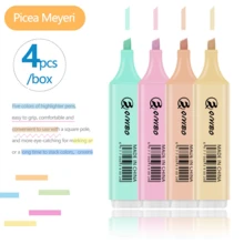 6 juegos de bolígrafos resaltadores de colores claros, bolígrafos marcadores con espátula, estética linda, impermeables, de secado rápido, a base de agua, en varios colores, aptos para mayores de 14 años