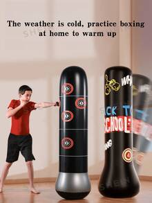 2/3 件母亲节、宰牲节青少年充气拳击沙袋玩具、冬季家居保暖、拳击、减压、成人拳击柱、生日/万圣节/圣诞节礼物 - 彩色 - 查看 2