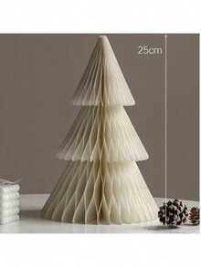 Set di 3 decorazioni da tavolo per albero di Natale in carta a forma di alveare 3D, palla di fiori di carta 2025, decorazione multifunzionale per casa, ufficio, cucina, feste, matrimoni, compleanni e attività stagionali, decorazione per centro tavola, decorazioni natalizie per la casa, regali di Natale, decorazioni natalizie per la stanza, decorazioni natalizie invernali