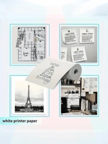 1pc Portable Mini Wireless Printer, Small Home Bluetooth Photo Printer, Ink-Free Thermal Printing, One-Click Printing, Clear Content, Compact And Convenient, Instant Capture, Search And Print, Record Wonderful Moments, Perfect Christmas, New Year, Birthday Gift For Friends And Family