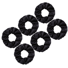 6件/套 100多种纯色女士缎面发圈 女孩弹力发带 马尾辫固定带 时尚日常使用休闲发圈