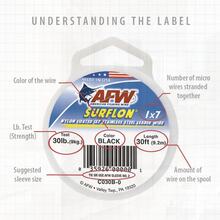 American Fishing Wire Surflon Nylon Coated 1x7 Stainless Steel Leader Wire