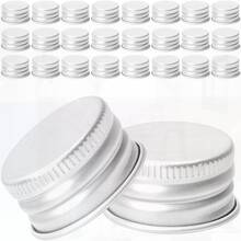 50Pcs 28Mm Aluminum Screw Caps - Leak-Proof Airtight - Ideal For Travel/Home Storage - For Reusable Canning Jars & Milk Bottles