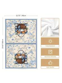 2 Stücke/4 Stücke/12 Stücke Küchentücher aus Denim mit Kürbis-Motiv, Thanksgiving Küchendekoration, saugfähig und schnelltrocknend aus Mikrofaser, rechteckig 40*60 cm digital Muster, geeignet für Herbstküchendekoration, Outdoor-Partys, Thanksgiving-Geschenke, Geburtstagsgeschenke