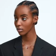 SWAROVSKI UNA Red Beating Heart Romantic Necklace, Gift For Girlfriend, Birthday, Christmas, Valentine's Day - Rose Gold - View 4