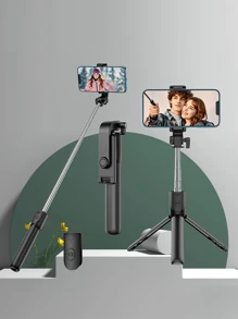 170cm/66.93inch LED Fill Light Portable Selfie Stick, Expandable Selfie Stick Tripod, Wireless Remote Control And Tripod, Lightweight And Compact, Compatible With IPhone16 15 14 13 12 Pro Xs Max X 8Plus, Android, GoPro, For Selfie/Live/Photography Compatible With Iphone Android Phone For Summer Vacation, Travel, Outdoor Activities Compatible With Iphone Android Phone For Summer Vacation, Travel, Fill Light, Outdoor Activities, Live Streaming Vlogging Equipment
