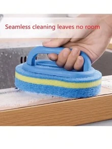 Powerful Sponge Brush, Suitable For Cleaning Many Purposes, Including Bathrooms, Kitchens And Floors, And Efficiently Cleaning Oil Stains On Bathtubs, Tiles, Stoves And Glasses. Magic Cleaning Sponge For Kitchen & Bathroom Surfaces, Glass, Walls, Toilet & Cerami. - Multicolor - View 2