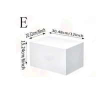 五面亚克力立方体食品展示架，多功能亚克力展示架，底部镂空，适用于早餐、自助餐、婚礼、派对 - 白色 - 查看 15