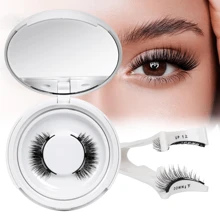 1 对磁性睫毛自然外观，1 对可重复使用的磁性睫毛带涂抹器，无需胶水磁性睫毛磁性睫毛套装，易于佩戴和取下假睫毛，睫毛，睫毛，假睫毛 - 自然纖長款 - 查看 18