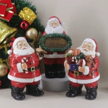 1 Resin Santa Claus Statue, Christmas Tree, Gingerbread House Desktop Decoration Ornament, Winter Gift, Christmas Atmosphere Decoration, Handicrafts, Children's Gift Home Decor Christmas Decorations Room Decor