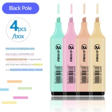 6 juegos de bolígrafos resaltadores de colores claros, bolígrafos marcadores con espátula, estética linda, impermeables, de secado rápido, a base de agua, en varios colores, aptos para mayores de 14 años