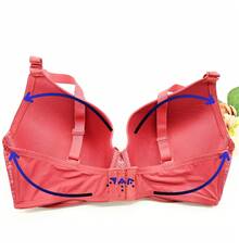 BR5037 "Underwire Bra – Comfort And Style In Different Colors And Sizes (36D, 38D, 40D, 42D, 38DD, 40DD) For All Body Shapes" - Pink - View 4
