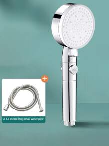 1 件加压手持淋浴喷头，带淋浴支架和软管，5 种模式可调节水量淋浴喷头，浴室淋浴喷头，淋浴喷头，浴室配件，享受奢华沐浴体验