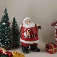 1 Resin Santa Claus Statue, Christmas Tree, Gingerbread House Desktop Decoration Ornament, Winter Gift, Christmas Atmosphere Decoration, Handicrafts, Children's Gift Home Decor Christmas Decorations Room Decor