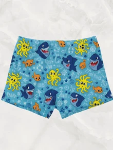Lavin Basic Kids' Swim Trunks, UV Protection, Quick Dry, Sizes 4 To 16 - Tubarão - View 4
