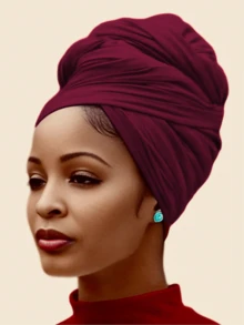 Lenço de cabeça feminino preto em malha elástica, leve e respirável, de cor sólida, longo, ideal para primavera/verão. - cor sólida - Ver 24