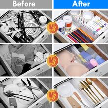 8 ngăn chia ngăn kéo có thể điều chỉnh và mở rộng - Tổ chức bằng nhựa trong suốt cho quần áo, quần áo trẻ em, đồ lót, mỹ phẩm và đồ dùng vệ sinh cá nhân, tổ chức và lưu trữ tủ quần áo, tổ chức đồ lót, thiết kế trong suốt, cấu trúc chắc chắn, tổ chức nhà cửa, tổ chức tối giản, tổ chức nhẹ, ngăn chia ngăn kéo, không gian sống nhỏ, tổ chức đồ lót - Nhiều màu - Xem 4