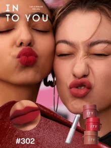 INTO YOU Pudding Pot Lip And Cheek Clay Pot (Includes Silicone Lip Brush) - 302 - View 2