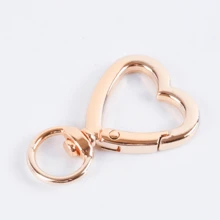 4 件/6 件/10 件可旋转心形锌合金五金扣，弹簧扣金属环适用于包袋、手机、钥匙 - 白色 - 查看 7