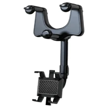 1 pieza Soporte ajustable y giratorio 360° para teléfono con espejo retrovisor multifunción, para conducir, soporte extensible para teléfono, accesorio esencial para el automóvil compatible con iPhone, teléfonos Android, regalo para cumpleaños, familia, amigos, accesorios para automóvil, soporte para teléfono de automóvil