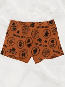 Lavin Basic Kids' Swim Trunks, UV Protection, Quick Dry, Sizes 4 To 16 - Fondo marrón - Ver 4