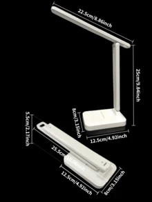 1pc Foldable LED Eye-Care Desk Lamp, Adjustable Brightness With Short Touch Switch, Student Eye-Protection Desk Writing Light, Portable Foldable Desk Lamp For Bedroom, Study, Reading, Dorm, Office, No Blue Light, No Flicker, Dimmable, Dual-Axis Folding - USB Link Power Supply - View 9