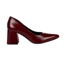 Women's Pumps Pointed Toe Thick Heel Medium Block Stable Comfort Luxury Modern Casual Classic Formal Work Office - 酒紅色 - 查看 4