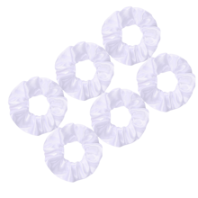 6件/套 100多种纯色女士缎面发圈 女孩弹力发带 马尾辫固定带 时尚日常使用休闲发圈