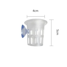 5pcs Fish Tank Planting Baskets, Aquarium Hydroponics Plant Baskets, Fish-Vegetable Symbiosis Device, Fish Tank Landscaping Decor, PP Material, With Suction Cups - Black - View 2