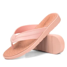 Women Flat Sandals - Màu hồng gỉ - Xem 8