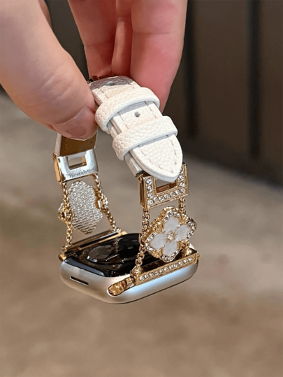 The New Leather Strap Is Compatible With Apple Watch Straps, Apple Watch 10/8/9/7/6/5/4/3/2/1 Series Straps, And Apple Watch Ultra40mm 44 41 45 49 42 38mm Women's Fashion Bracelet Accessories. Wearing It Is Neither Stuffy Nor Comfortable, Very Suitable For The Wrist