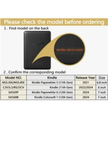 Acrylic Back Cover With Kindle Paperwhite 11th Generation 6.8 Inch 2021Hand Strap Ebook Auto Wake Sleep M2L3EK M2L4EK Shockproof Auto Wake/Sleep Cases With Kindle 2024 Release 11th Generation C2V2L3 RS23CV 6'' Ebook Smart Protective Shell Cover With Kindle Paperwhite 2024 12th Generation - Multicolor - View 2