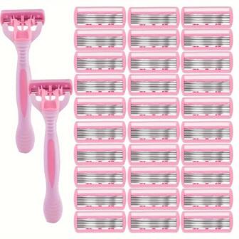6-Layerrazor - Designed For Both Women And Men, Reusable, Odorless Blade, Suitable For Smooth Shaving Of Body Hair, Legs, And Beard