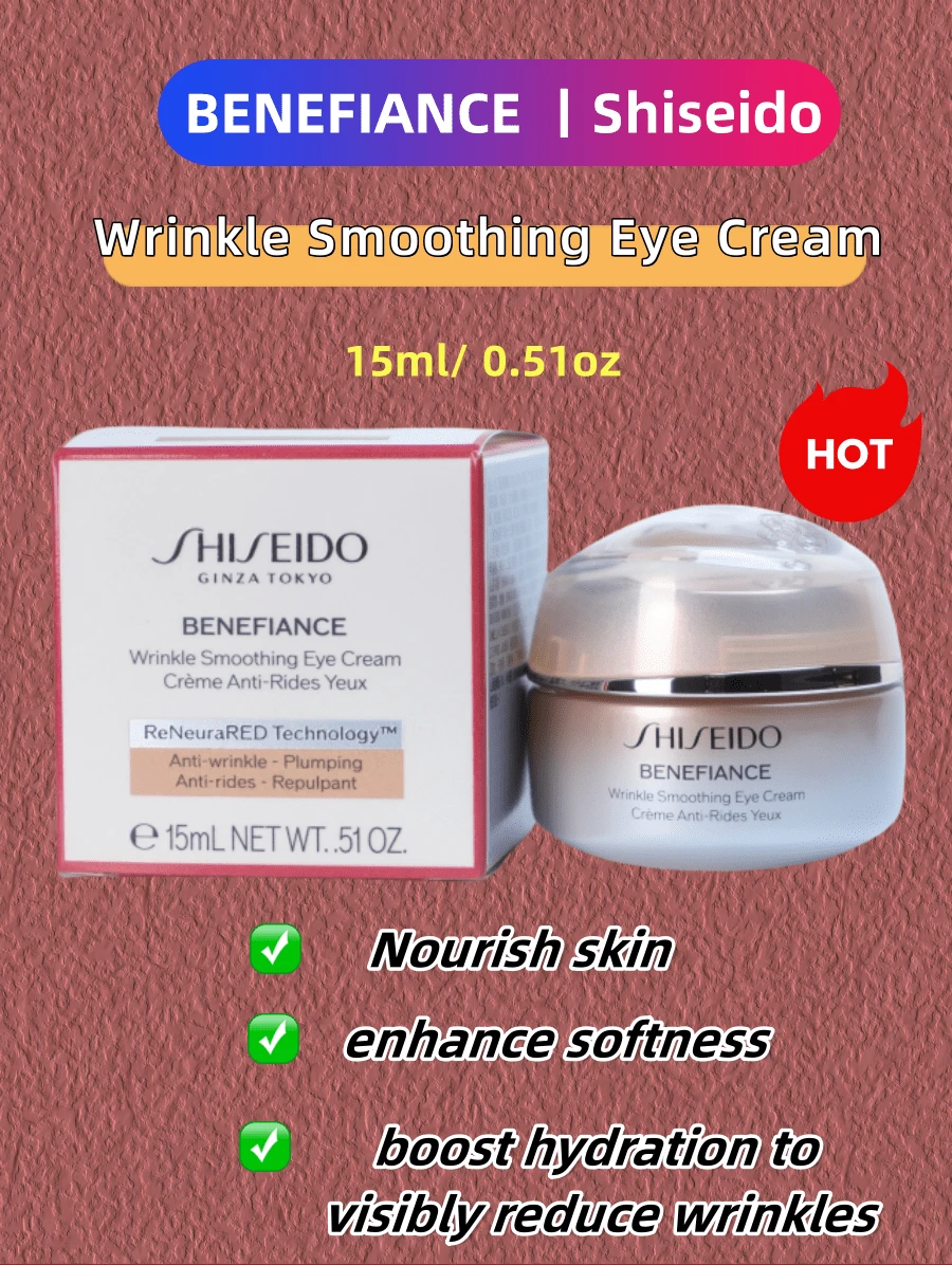 Shiseido Shiseido Benefiance Wrinkle Smoothing Eye Cream E15mL NET WT. 0.51OZ.