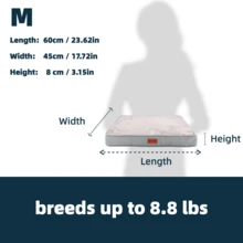 1 chiếc đệm nằm cho thú cưng bằng mút hoạt tính với lớp đệm mút bên trong và vỏ lông ngắn mềm mại có thể tháo rời và giặt được. Đệm nằm cho chó chống thấm nước, có chức năng chỉnh hình, thích hợp cho chuồng, đáy chống trượt, dành cho chó mèo cỡ lớn, cỡ trung bình và nhỏ, sử dụng được trong mọi mùa. - Màu Xám nhạt - Xem 10