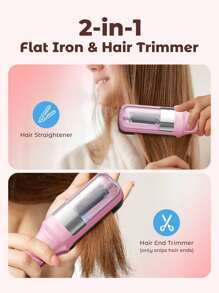 Original Wireless Split-End Trimmer, Rechargeable Home Hair Clipper Suitable For Dry, Damaged, Split, Broken, Fragile Straight, Curly, Frizzy Hair Of All Types, Creating Beautiful Locks. This Rechargeable Wireless Split-End Trimmer Can Effectively Remove Damaged Hair Strands, Repair Damaged Hair, And Provide Hair Care And Trimming Services. - Multicolor - View 6