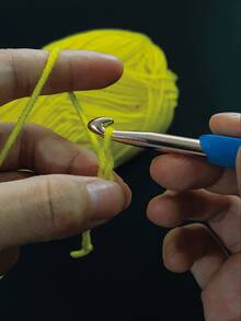 1pc TPR Soft Rubber Double-Ended Crochet Hook, Handcraft DIY Knitting Tool - Multicolor - View 6