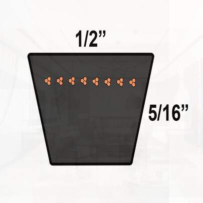 D&D PowerDrive A139 V Belt, Rubber, 1/2" X 141" OC