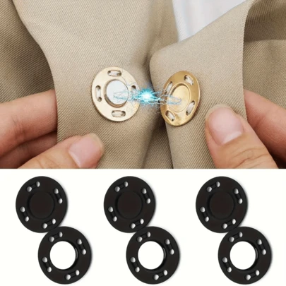 3/5/10 对 DIY 磁性纽扣、用于缝纫的卡通磁性隐形纽扣、四叶草磁性纽扣、缝纫纽扣、金属隐形缝纫纽扣、钱包扣紧固件、DIY 工艺包钱包扣配件替换件、单肩包手提包、钱包扣、针织纽扣套装、磁性、缝纫、工艺、钱包、包、服装、缝纫卡通磁性纽扣、DIY 纽扣